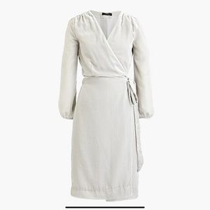 J.CREW Wrap Dress In Drapey Velvet